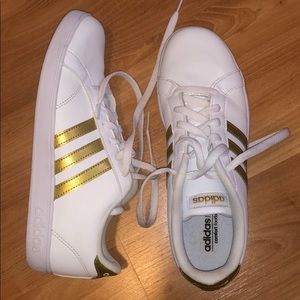 Gold Adidas Neo Sneakers
